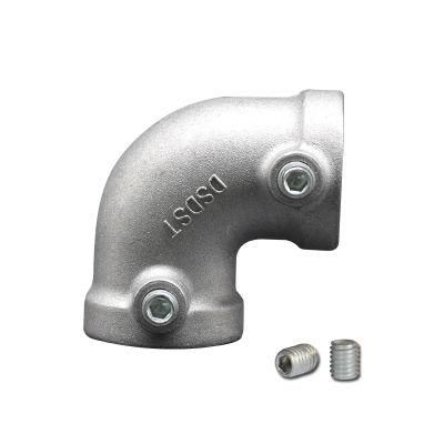 Alu 3/4&quot; &amp; 1&quot; 26.9mm 33.7mm Tube Clamps 90deg Elbow Easy Connection Clamp Fittings for DIY Furniture