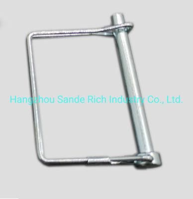 1/4X2-3/4 Inch Safety Zinc Coated Square Linch Wire Lock Pin Snapper Pin D-Ring Pin