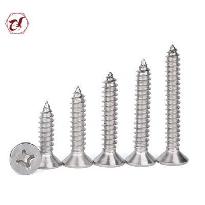 Stainless Steel Self Tapping Screw DIN 7982 304 Flat Head Screw A2 Screw A4 Screw 304 Screw 316 Screw