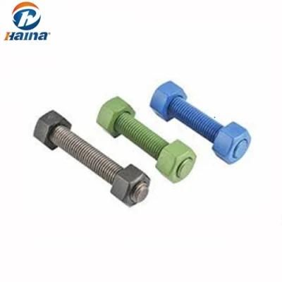 PTFE / Xylan DIN975 / DIN976 Threaded Rod &Stud Bolt with Nuts
