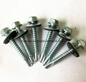 Hex Head Self Drilling Screw with EPDM Washer Zinc Plated Good Quality 12# 1 1/2&quot;