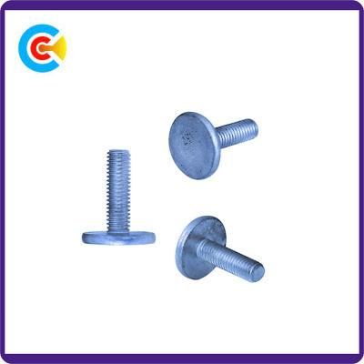 DIN/ANSI/BS/JIS Carbon-Steel/Stainless-Steel Pan-Head 4.8/8.8/10.9 Galvanized Round Screw for Building