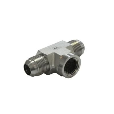 Zinc Plated Steel Tee SAE Hydraulic Fittings