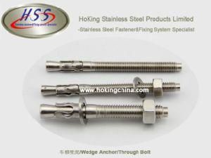 Stainless Steel 304 316 Wedge Amchor/Through Bolt/Concrete Fasteners