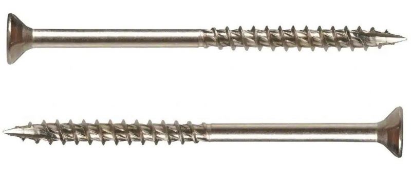 Zinc Plated Flat Head with Ribs Turbo Wood Deck Screws