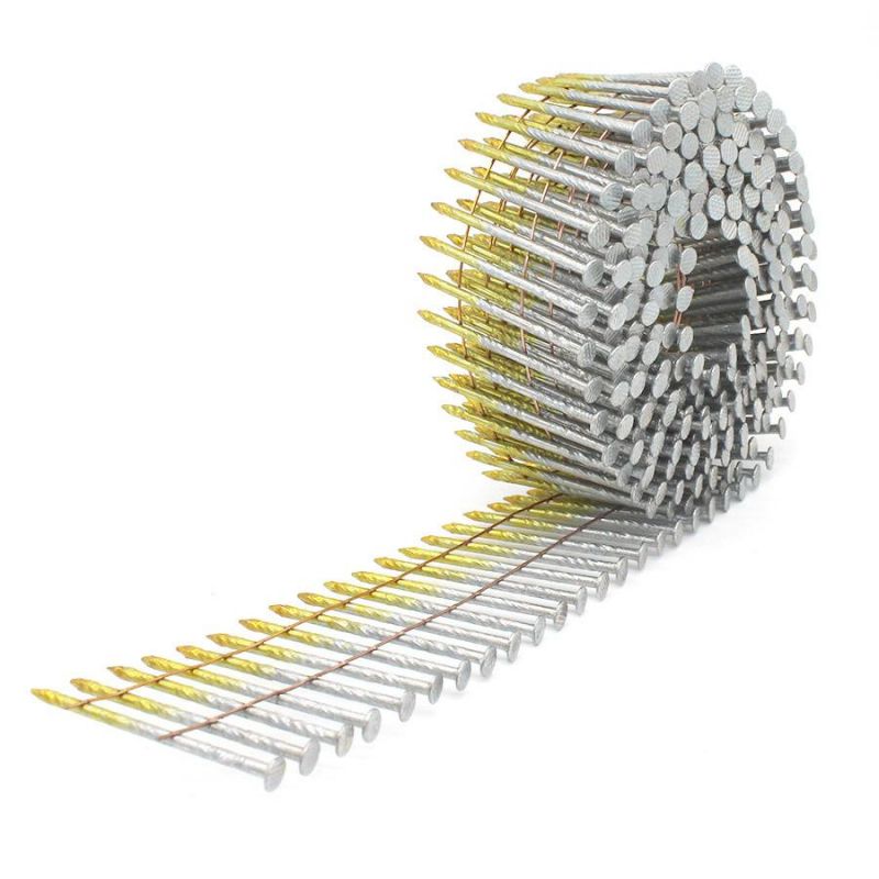 15 Degree 2-1/4 Inch X 0.099 Inch Galvanized Wire Collated Coil Nails