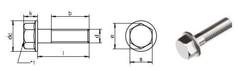 DIN6921 Flange Hexagon Head Hex Bolt High Quality