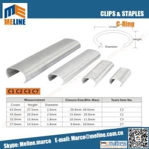 Hot Sell Zinc C Hog Ring Shank Nails C Rings, for C1, C2, C3, C7 Tools