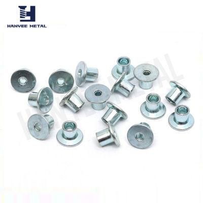 Customized Metal White-Blue Zinc Plate Hollow Rivet with Pan Head