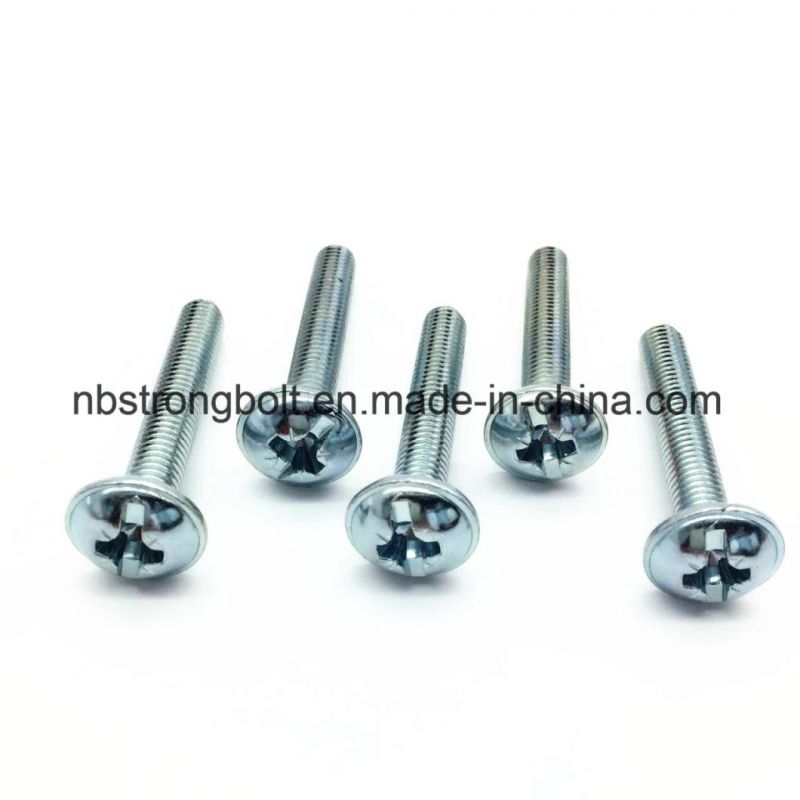 Kombi (SLOT+POZI) Machine Screw with Zinc Plated