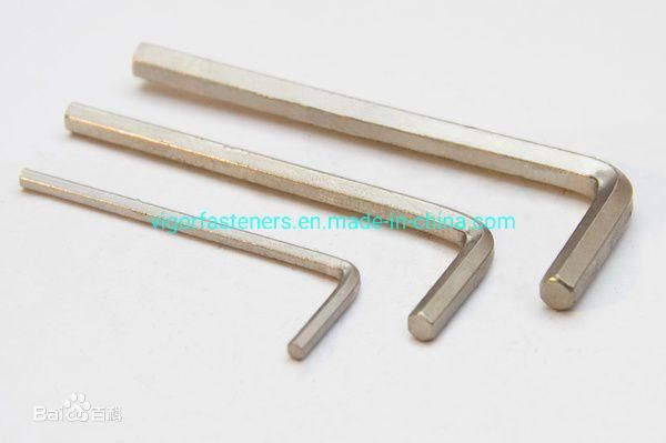 Exquisite Nickel Plated Cr-V L Shaped Hex Key with Ball Point Allen Wrench for Furniture