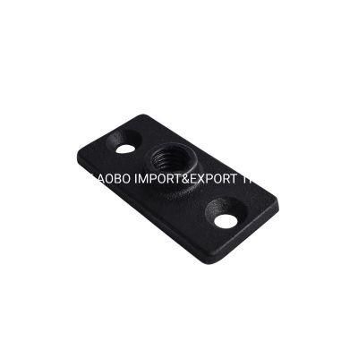 1/2&quot; Inch Black Ceiling Plate for Threaded Rod Three-Hole Connection Plate