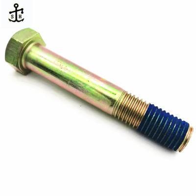 Us Standard A10 Carbon Steel Hex Head Screw with Blue Lock Glue Made in China