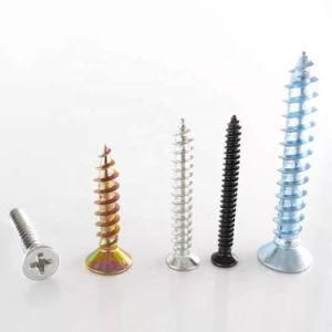 Hot Sale Colorful Standard Cross Recess Bugle Head Coarse Thread Drywall Screw with Sharp Point Self Tapping