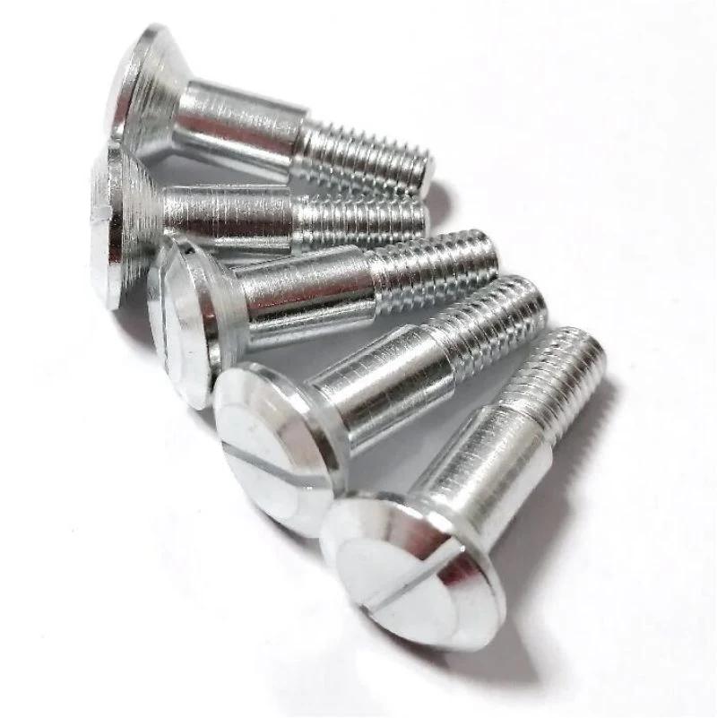 White Zinc Plated Special Flat Countersunk Head Slotted Machine Shoulder Screws