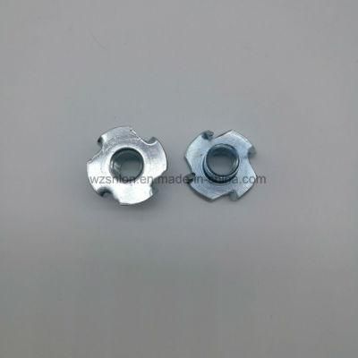Carbon Steel Customized T Nut with Blue White Zinc