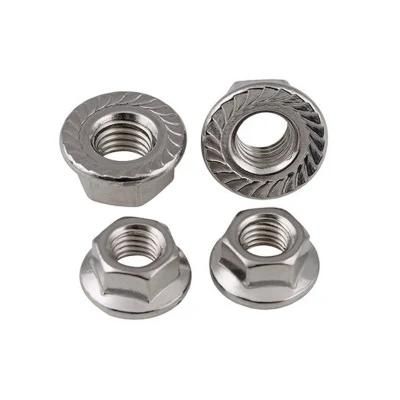 Fasteners DIN6923 Carbon Steel Nylon Insert Lock Flange Stainless Steel Nylon Zinc Alloy Brass Threaded Insert Nut