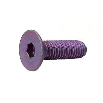 Titanium Anodized Purple Countersunk Head Allen Screw Hexagon Socket Cap Bolt