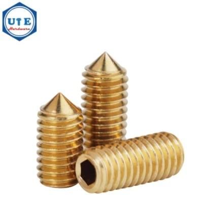 DIN914 Brass Cone-Point Set Screws Grub Screw Hexagon Socket Drives Set Screw