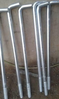 Custom L/J/U/I Shape Foundation Bolts Anchor Bolts Zinc/HDG/Dacromet M22*1000