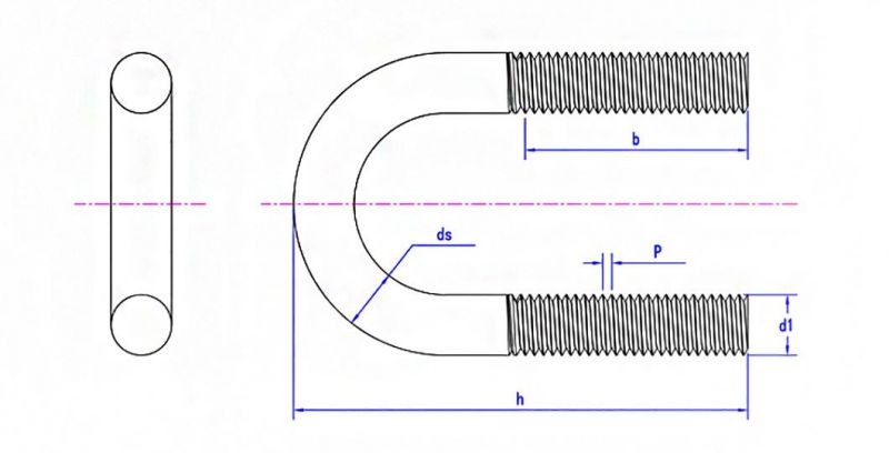 Hot Sale Factory Price U Bolts A193 ANSI ASTM B7 B16 Bolts