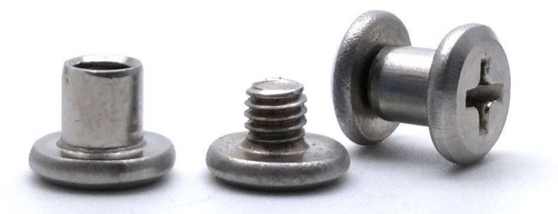 Chicago Male Female Post Phillips Cross Stainless Steel Nylok Screw