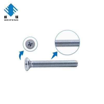 High Quality Countersunk Head Cross Slotted Machine Screw