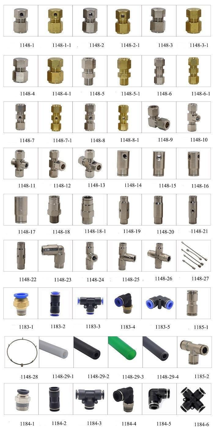 Brass Nickel Plated 3/8" (9.52mm) Tube Through Quick Nozzle Connector with 2 Holes for 10-24 Thread Misting Nozzle