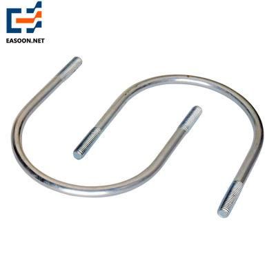 HDG Thread Rod U Bolt for Pipe Clamp Zinc Plated Pipe Clamp U Bolt and Nut DIN933 Half Thread Bolt DIN931
