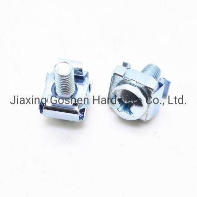 Carbon Steel Zinc Plated M8 Combination of Cage Nut and Philips Pan Head Machine Screw