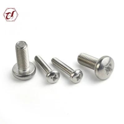 SS304 DIN7985 Cross Pan Head Screw Stainless Steel Machine Screw