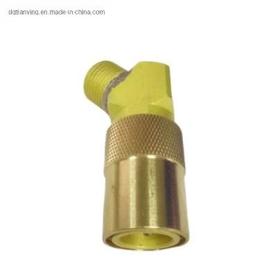 Hasco Brass Mold Quick Coupling with Angle 45 Degree Threaded