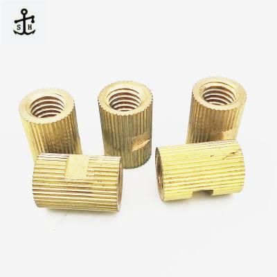 High Quality Straight Knurling Brass Inserts Nut/Self-Locking Blind Threaded Inserts for Plastic