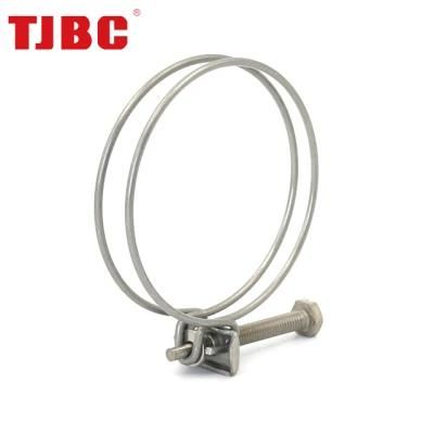 Good Resistance to Stress Worm Drive Hose Clamp Double Wire Pipe