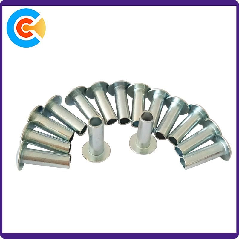 M4 Round Head Steel Semi-Tubular Rivet