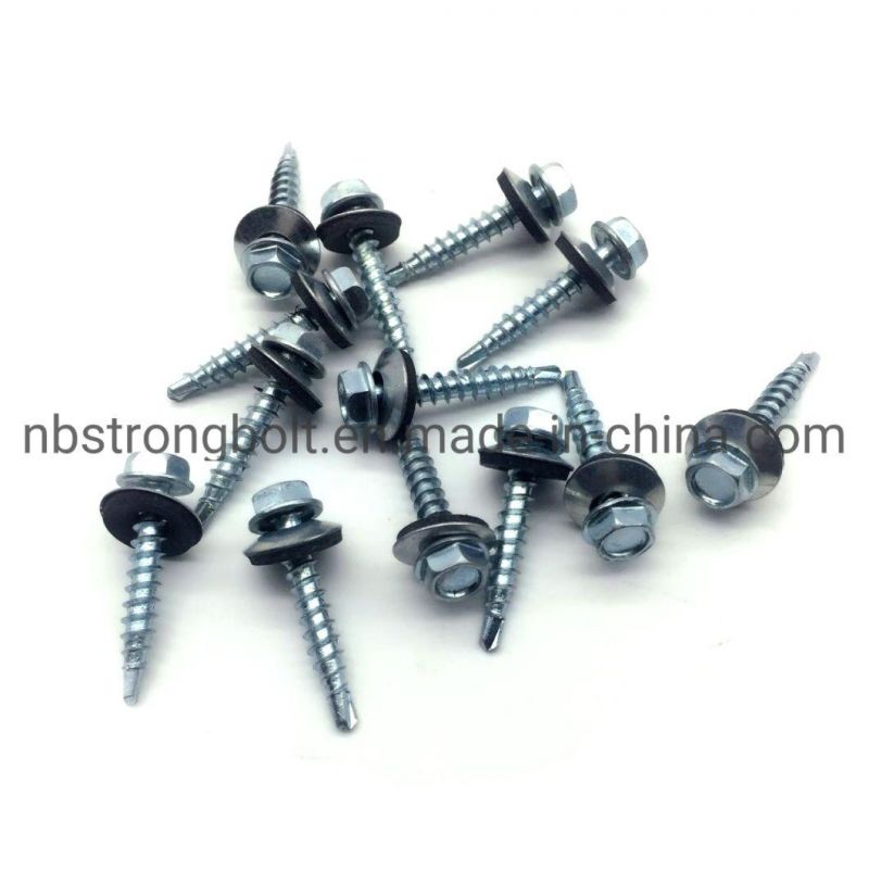 Hex. EPDM Self Drilling Screw Manufacturer &Factory Reduced Point 4.8X29 with Zinc Plated