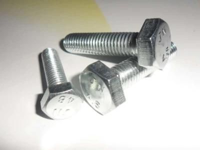 Carbon Steel DIN933 Zinc Plated Galvanized Hex Head Bolt