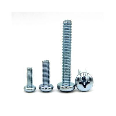 Blue Zinc Plated Pan Head Phillips Machine Cross Recessed Phillips Screws