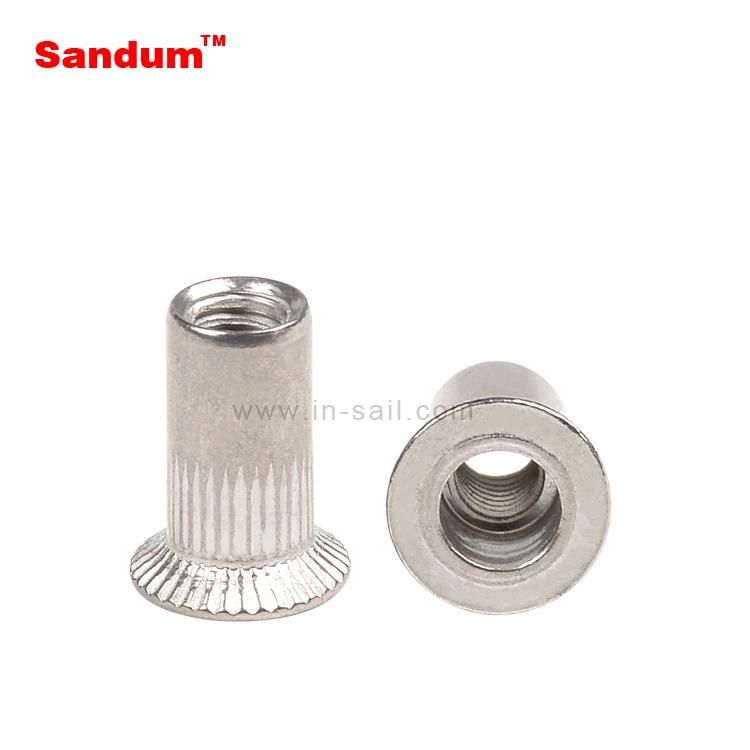 Factory Direct Sale Countersunk Head Knurled Body Rivet Nut