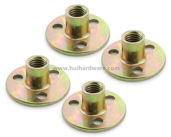 Steel Zinc Plated T Nuts with Holes