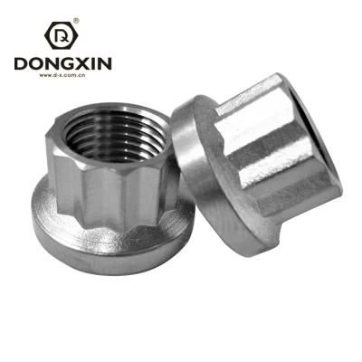 M6 M8 M10 M12 SS304 SS316 12 Point Nut with Flange
