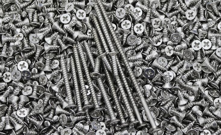 Flat Head Wood Screws Kit, 150 Pieces
