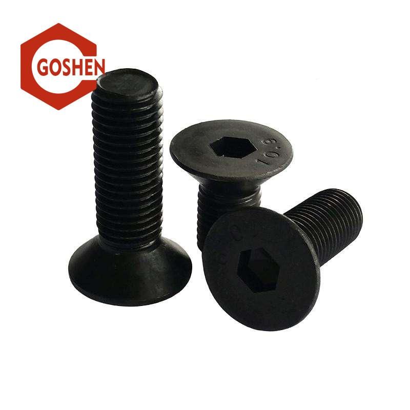 Black Bolt/ Hex Socket Countersunk Head Machine Screws/DIN7991countersunk Head Cap Screws