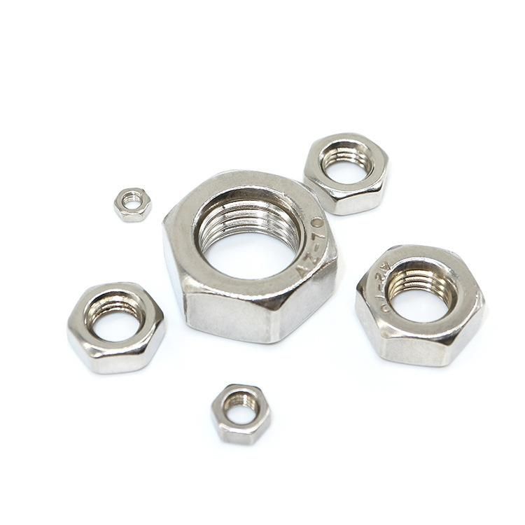 DIN934 Hexagon Bolt Carbon Steel Stainless Steel SS304 316 Hex Nuts