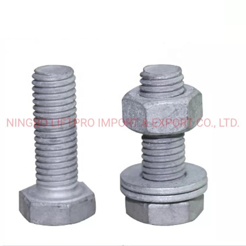 ANSI/ASME A490 Hot DIP Galvanized Hex Nuts and Bolts Stainless Metric Heavy Hexagon Bolt and Nut