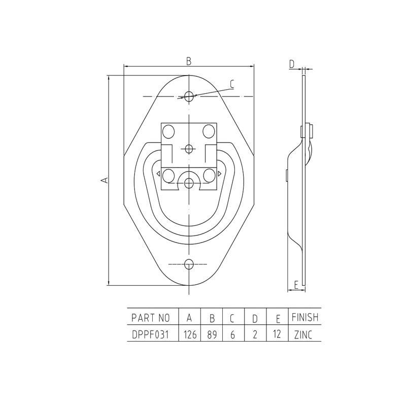 Pan Fitting/ Recessed Rope Ring