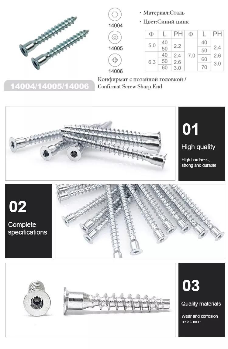 Yellow Color Zinc Plated High Quality Chipboard Screw Chipboard Screw