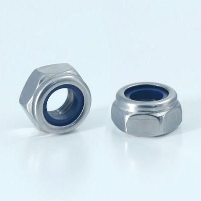 SS304 316 Hexagon Thin Nuts with Non-Metallic Insert