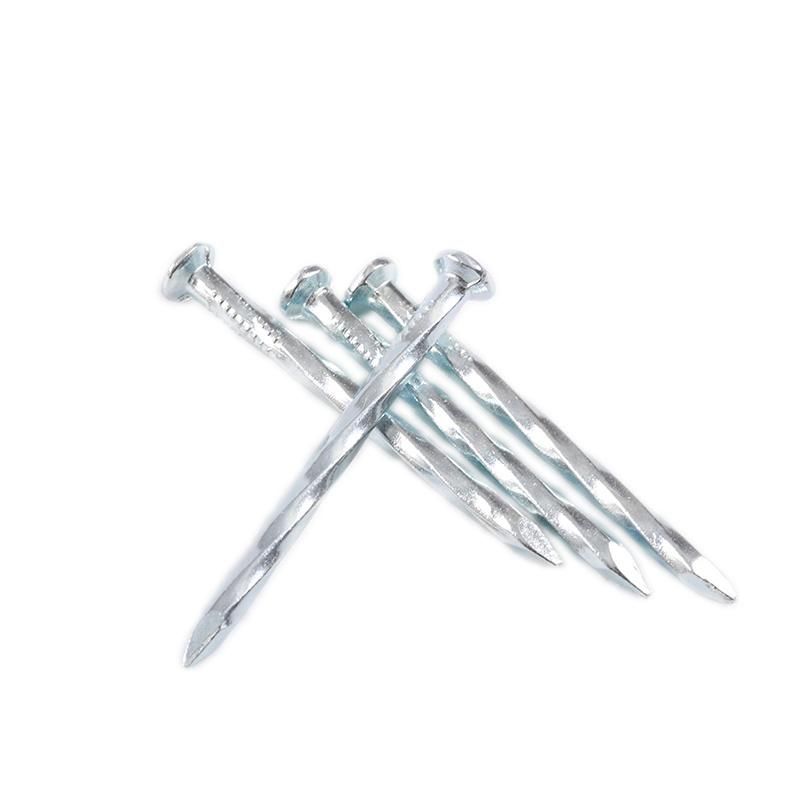 China Manufacturer Hardened Steel Concrete Nails Angular Spiral Steel Concrete Nail
