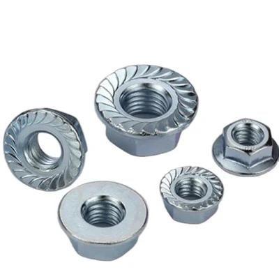 DIN6923 Hex Flange Nut Serrated Serration Carbon Steel Zinc Plated Galvanized